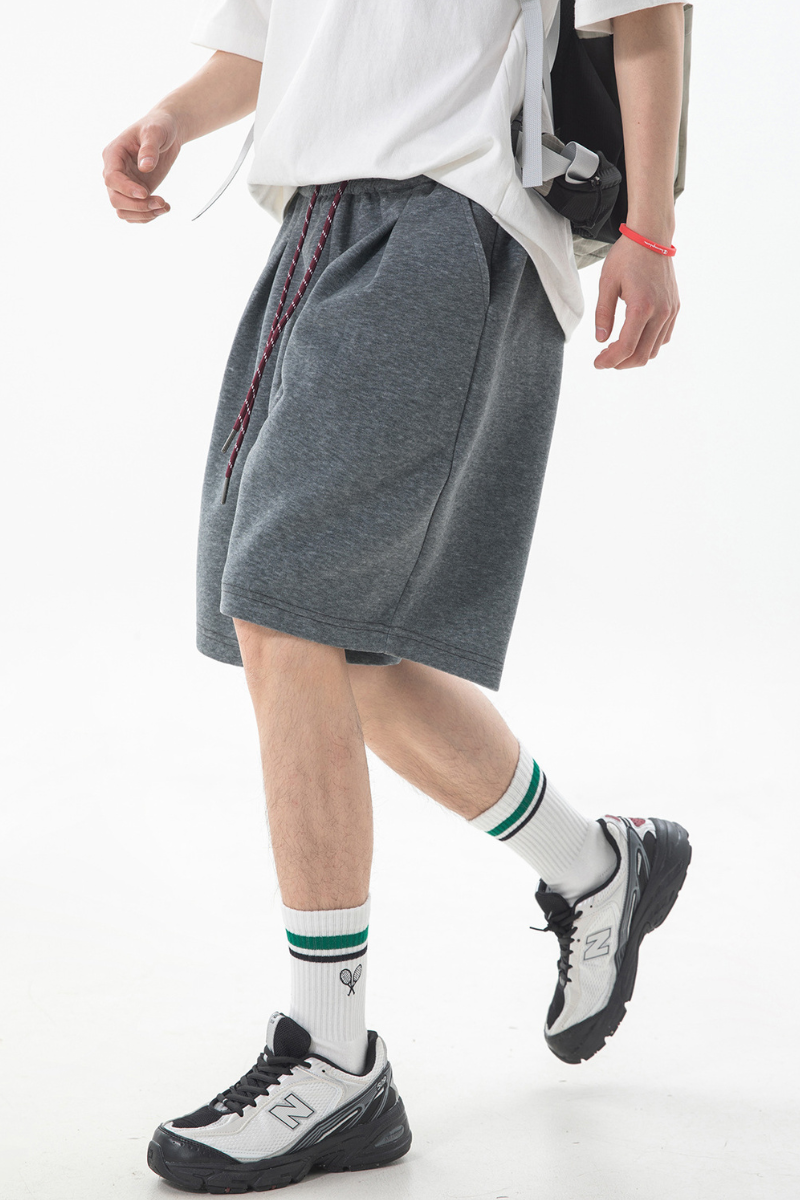 Men's Summer Pleated Drawstring Colorblock Sweat Shorts