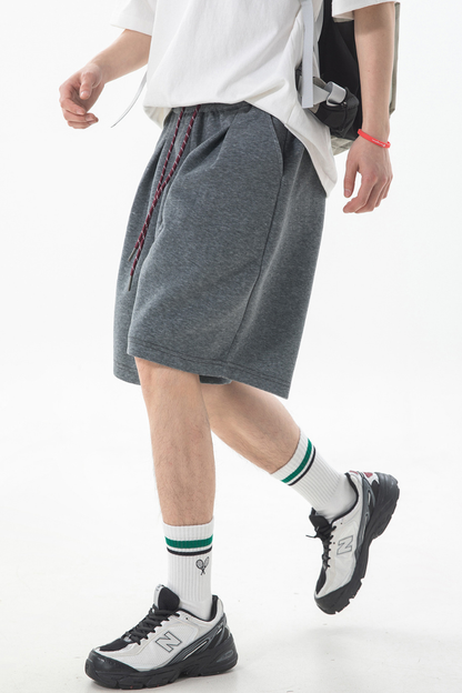 Men's Summer Pleated Drawstring Colorblock Sweat Shorts