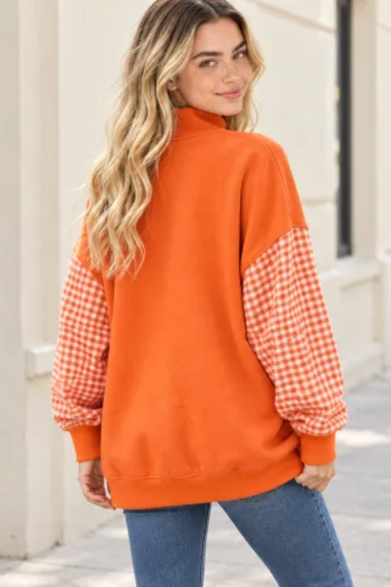 Women Fall Clothing Christmas Merry Plaid Sweatshirt