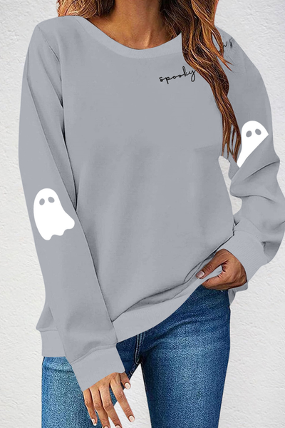 Women Fall Clothing Halloween Cute Ghost Sweatshirt