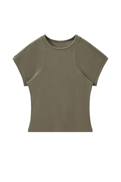 Women's Summer Ribbed T-Shirt