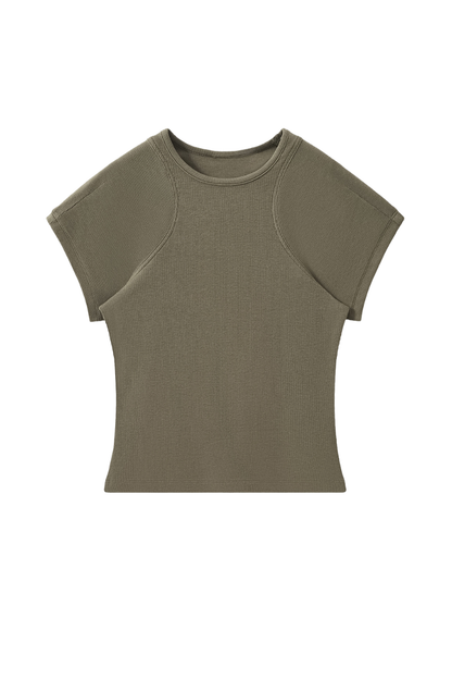 Women's Summer Ribbed T-Shirt
