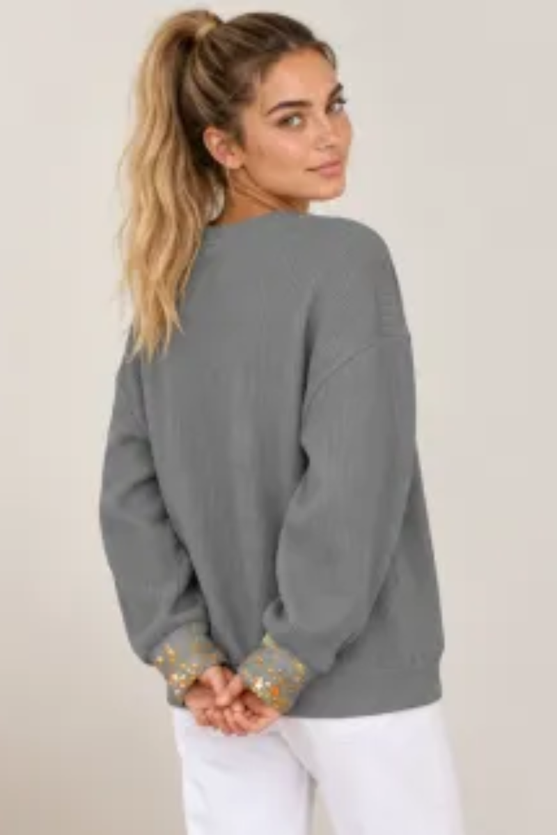 Women Fall Clothing Halloween Glitter Pumpkin Sweatshirt