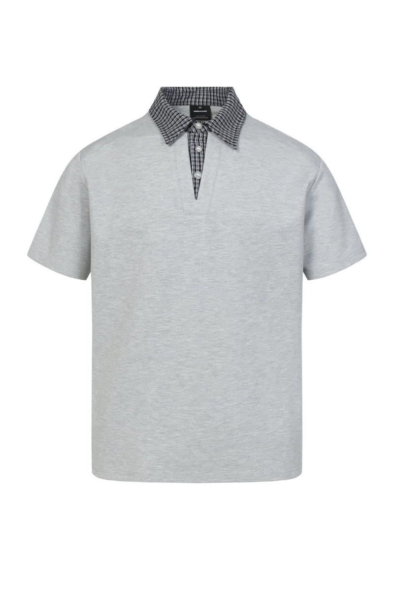 Men's Summer Old Money Plaid Wrinkle-Free Set-in Polo