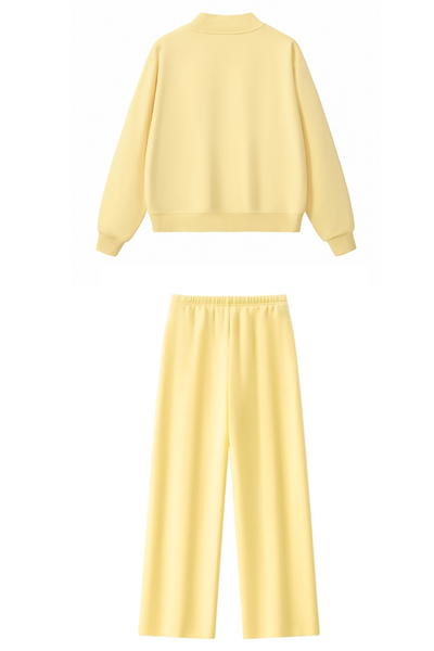Men Fall Clothing Mock Neck Sweatshirt Wide Leg Pants Set