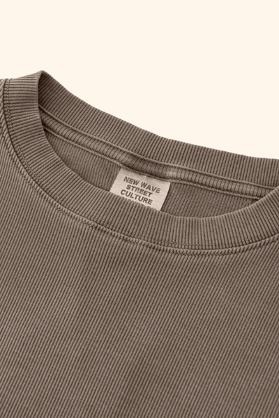 Women's Spring Summer 275g Washed Set-in Crewneck Tee