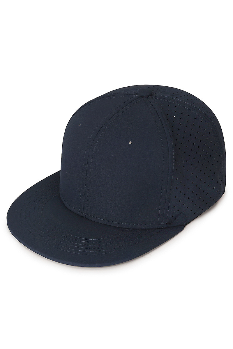 Men's Elastic Solid Flat Brim Mesh Hip Hop Hat