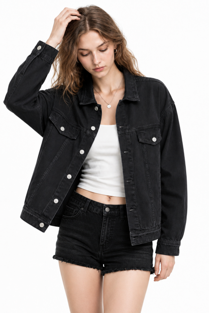 Women's & Unisex Oversized Washed Denim Jacket
