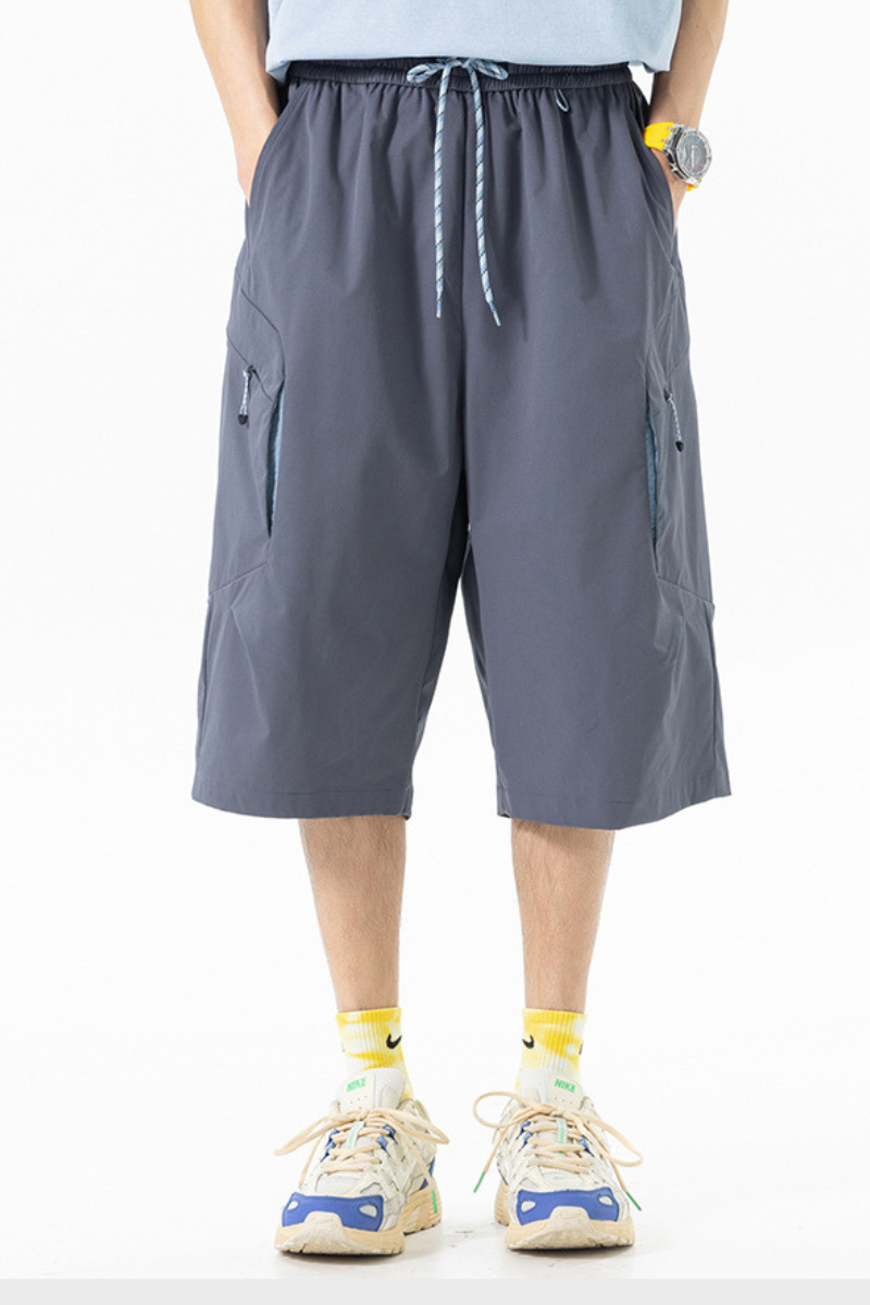 Unisex Summer Straight 7/8 Waterproof Cargo Quick Dry Shorts