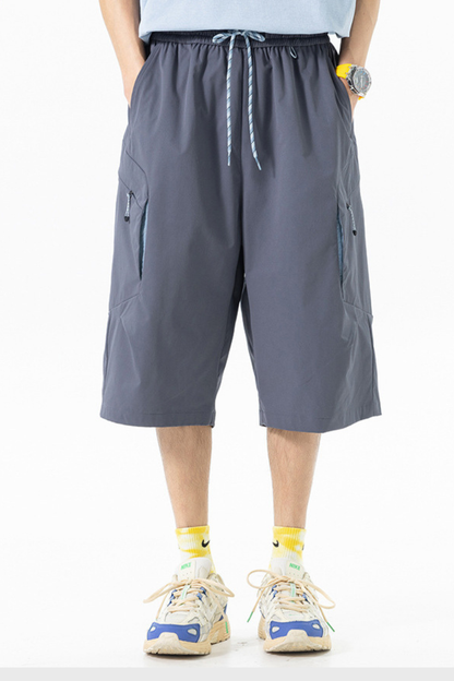 Unisex Summer Straight 7/8 Waterproof Cargo Quick Dry Shorts