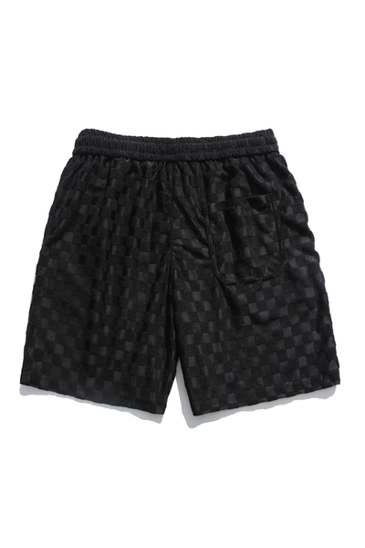 Men's Summer 3D Bubble-Grid Drawstring Casual Knee Shorts