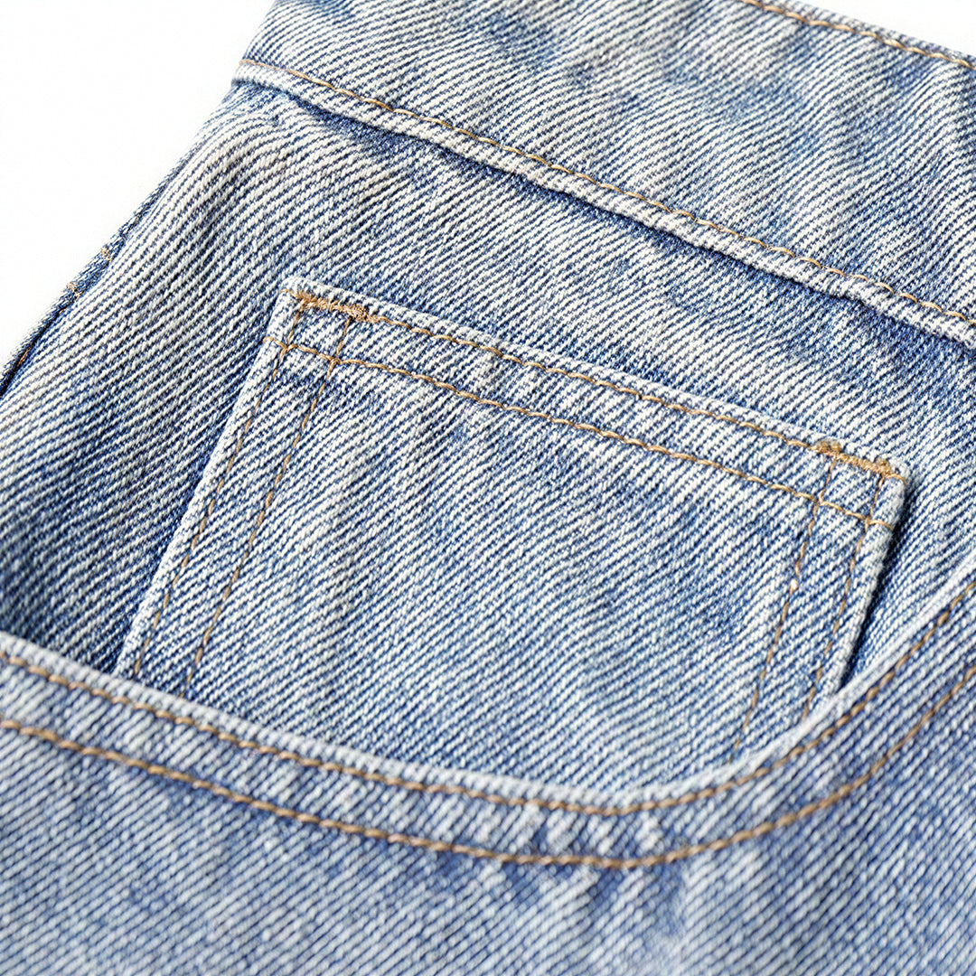 Men's Summer Colorful Splash Ink Washed Baggy Denim Shorts