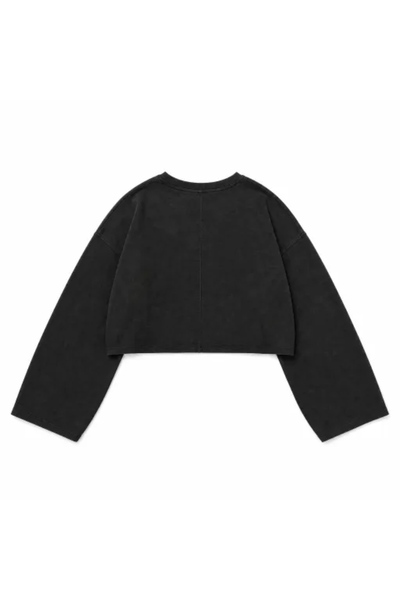 Women Spring Lightweight Cropped Drop Shoulder Workout Top
