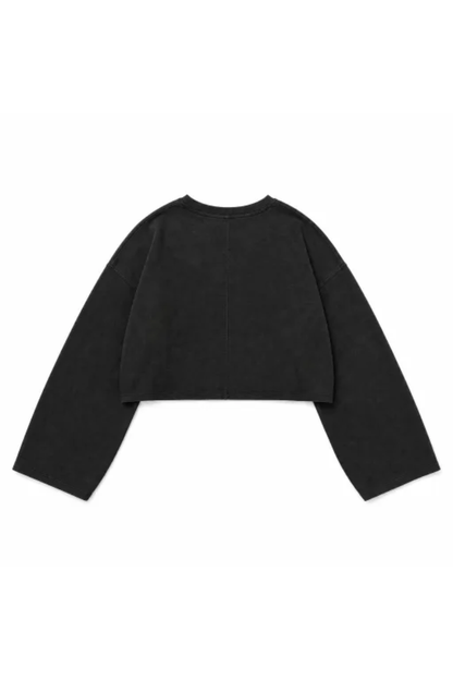 Women Spring Lightweight Cropped Drop Shoulder Workout Top