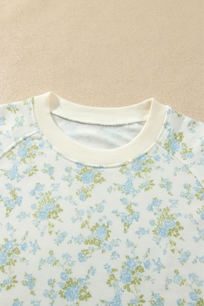 Women's Fall Floral Print Drawstring 2 Piece Set