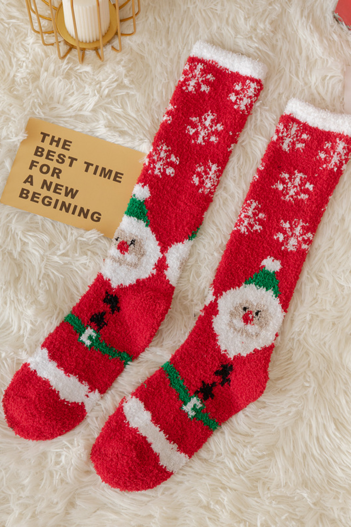 Women's Christmas Red Cute Cartoon Gift Long Socks