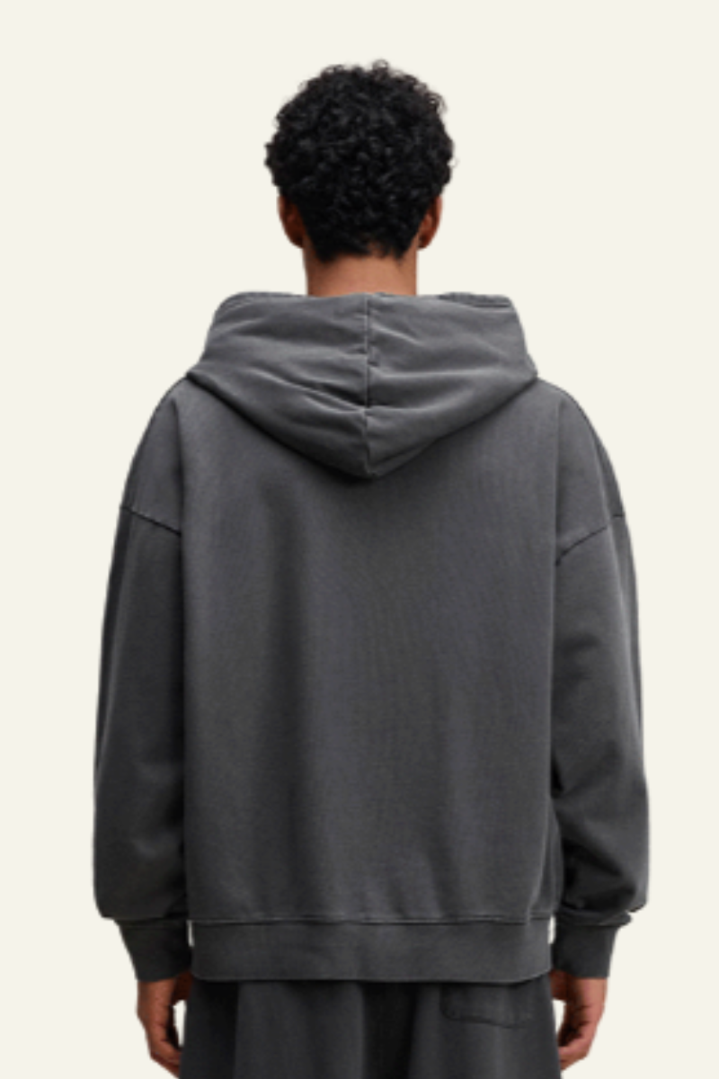 Men's Heavyweight Vintage Washed Cotton Hooded Jacket
