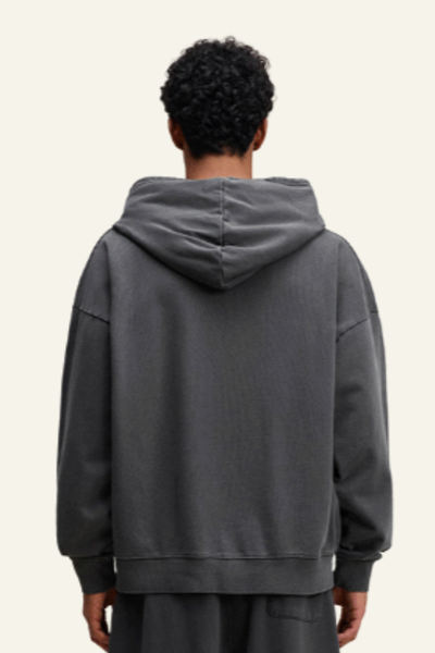 Men's Heavyweight Vintage Washed Cotton Hooded Jacket