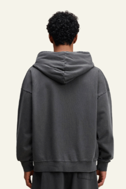 Men's Heavyweight Vintage Washed Cotton Hooded Jacket