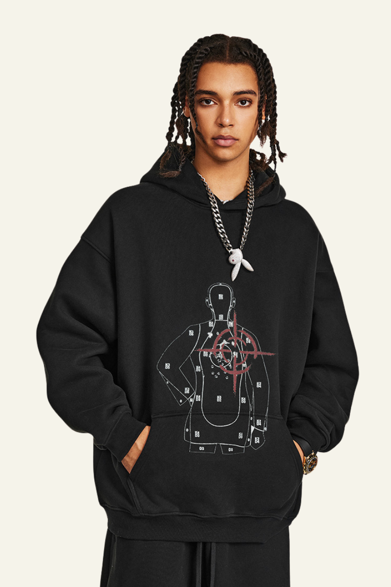 Men's Streetwear Printed Pattern Hoodie