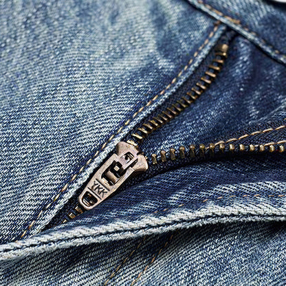 Men's Summer Vintage Washed Distressed Wide-Leg Denim Shorts