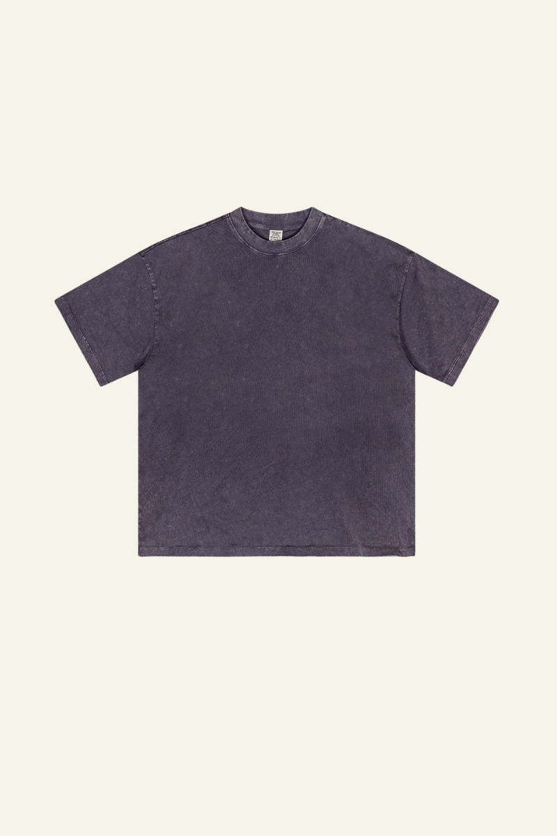 Men's Cotton Streetwear Vintage Washed T-shirt