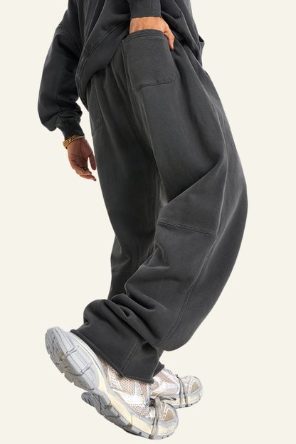 Men's Heavyweight Washed Cotton Athletic Wear Pants
