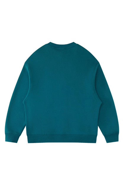 Unisex Fall Winter Fleece-Lined Loose Crewneck Sweatshirt