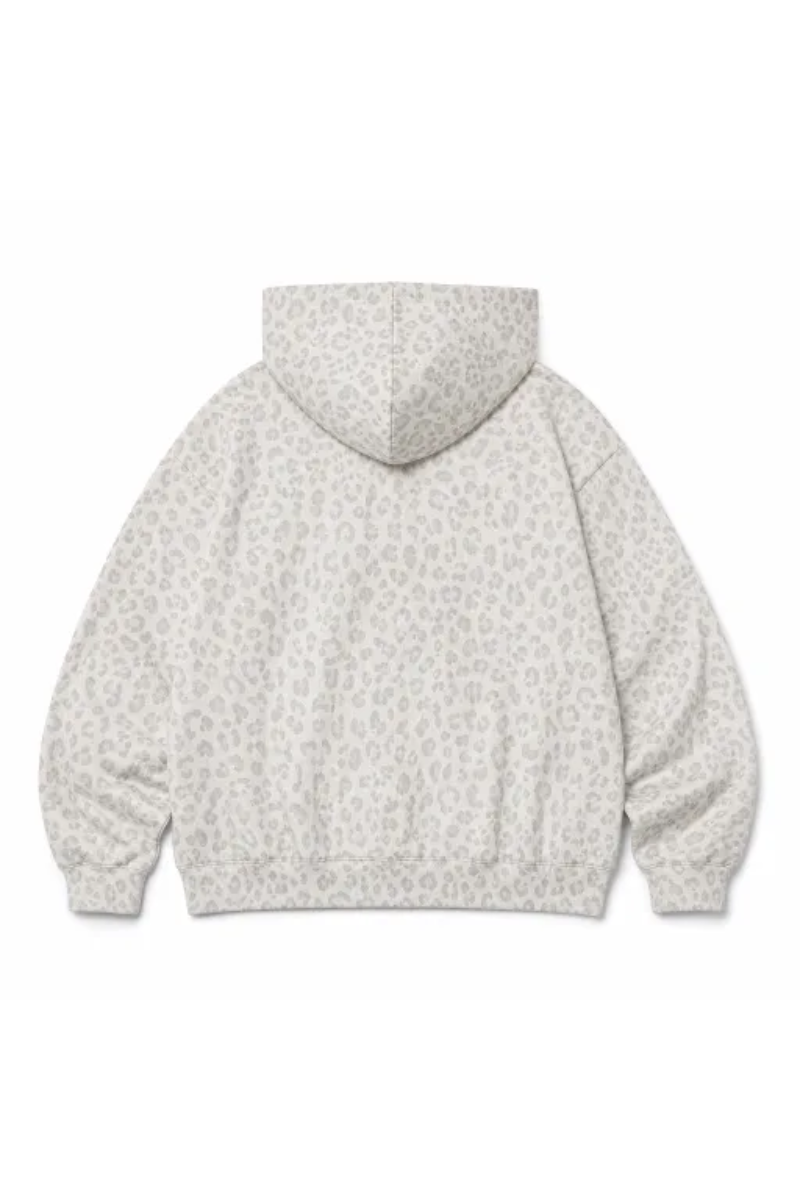 Women Fall Leopard Print Oversized Drop Shoulder Hoodie
