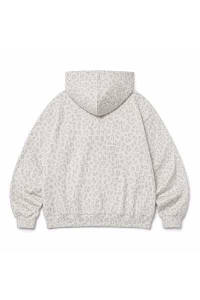 Women Fall Leopard Print Oversized Drop Shoulder Hoodie