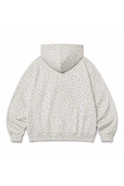 Women Fall Leopard Print Oversized Drop Shoulder Hoodie