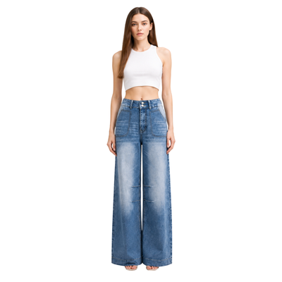 Women's High Waist Wide Leg Jeans