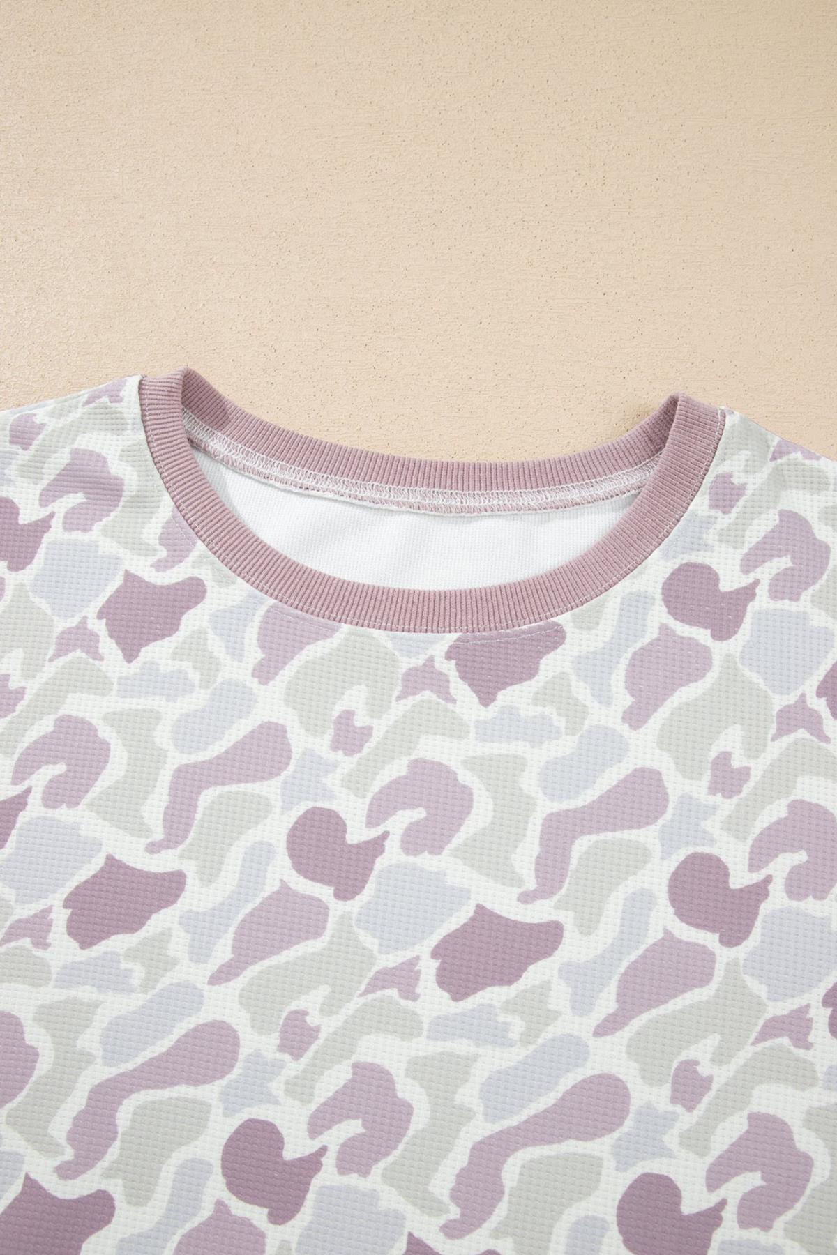 Women's Fall Camo Print Loose Two Piece Set