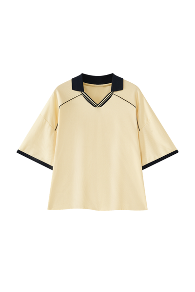 Women's Summer Colorblock Cooling Quick Dry Boxy Polo