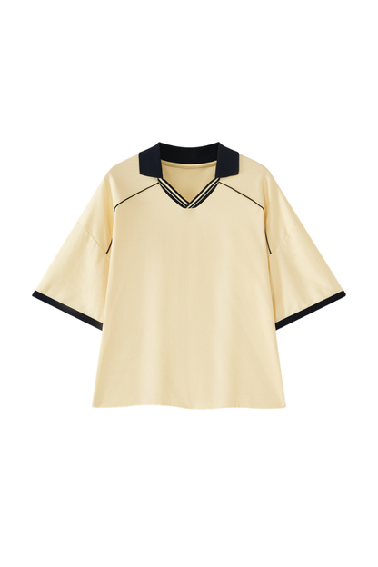 Men's Summer Colorblock Cooling Quick Dry Boxy Polo