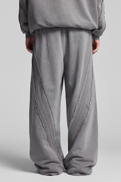 Men's Fall Winter Cotton Webbing Washed Loose Straight Pants