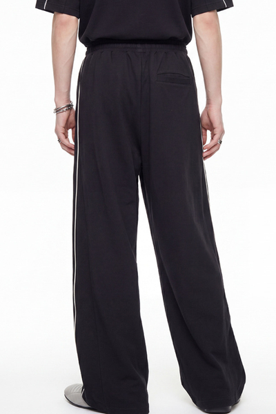 Men's Summer 390g Heavy Curved Colorblock Topstitch Pants