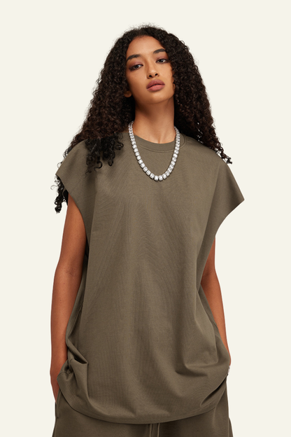 Women's Streetwear Heavyweight Cotton Sleeveless Top