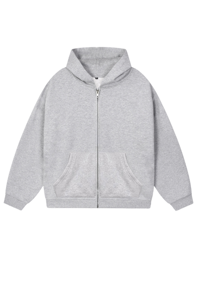 Men's Spring Summer 360g Solid Terry Zip Hoodie