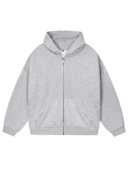Men's Spring Summer 360g Solid Terry Zip Hoodie