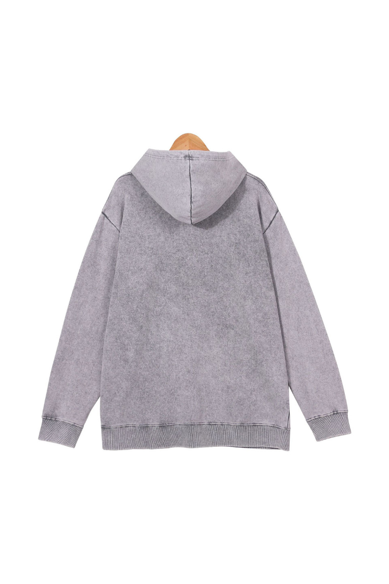 Unisex Fall 400G Washed Vintage Loopback Pullover Hoodie
