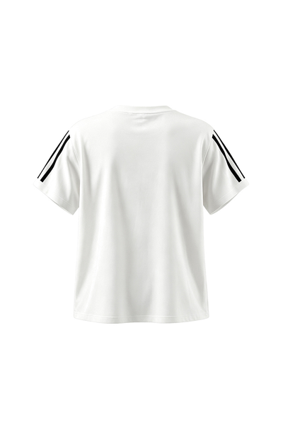 Unisex Summer Side Stripe Cropped Short Sleeve T Shirt