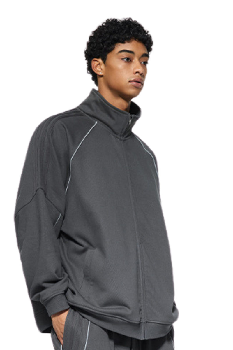 Men's Fall 365g Reflective Stripe Loose Zip Jacket