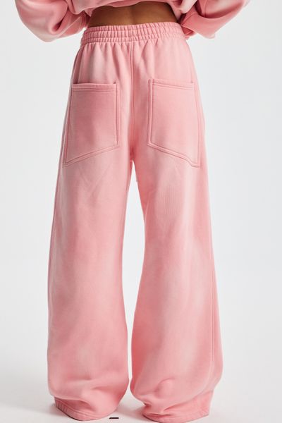 Men's Streetwear Washed Distressed Fleece-Lined  Pants