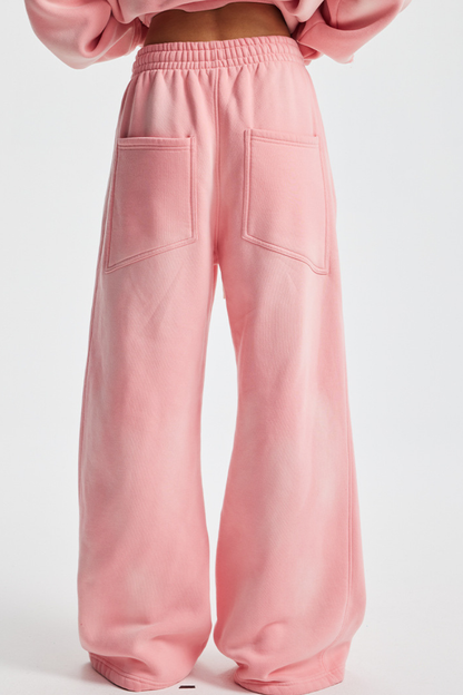 Men's Streetwear Washed Distressed Fleece-Lined  Pants
