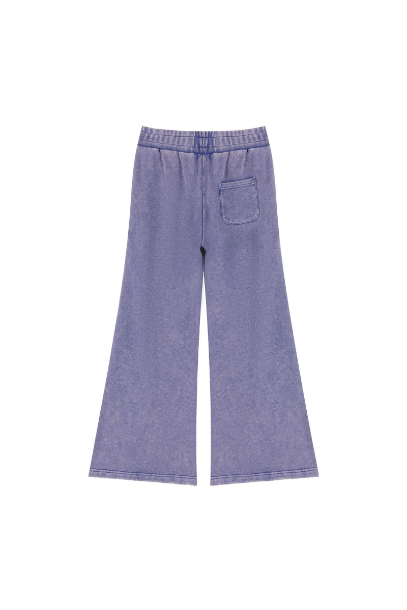 Men Fall 400gsm 100% Cotton Washed Pocket Flare Sweatpants