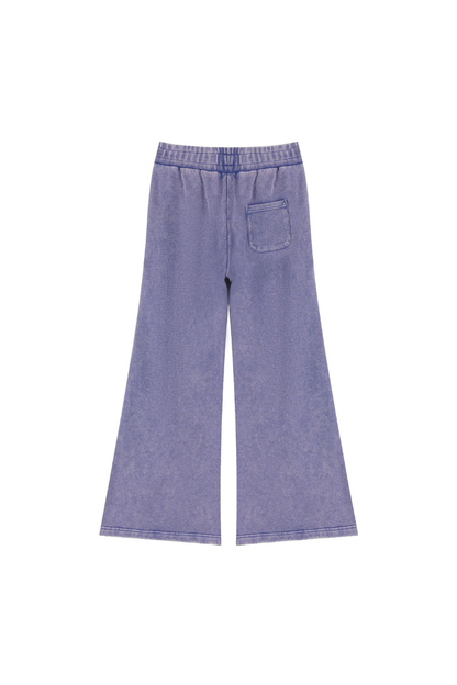 Men Fall 400gsm 100% Cotton Washed Pocket Flare Sweatpants
