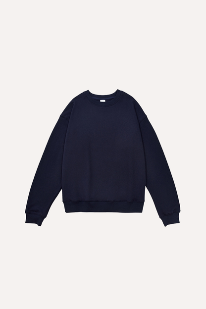 Men's Spring 380g Terry Cotton Loose Crewneck Sweatshirt