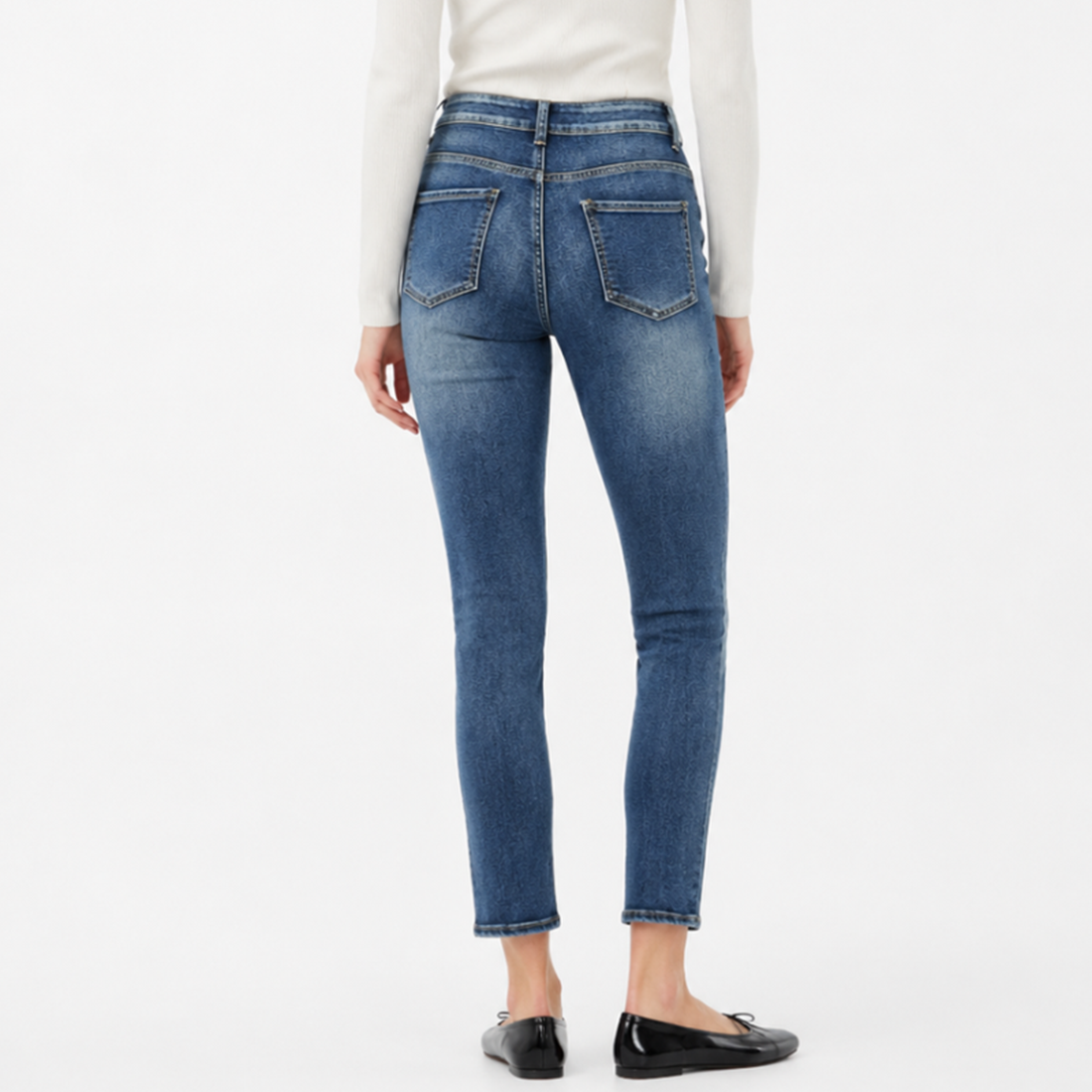 Women's Vintage High Waist Wash Stretch Skinny Jeans