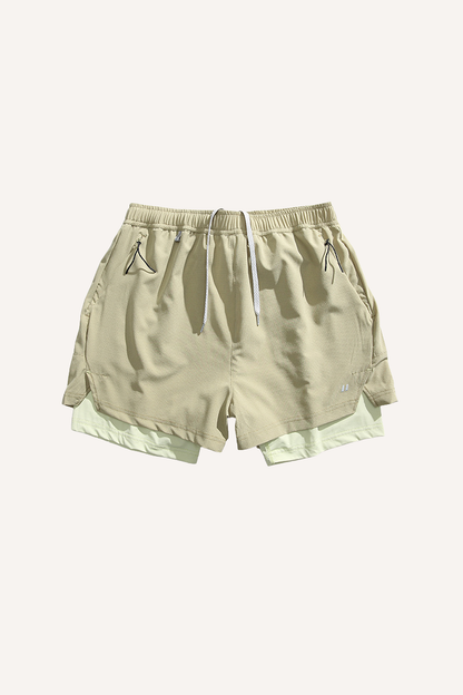 Unisex 2-in-1 Breathable Cooling Quick Dry Bike Shorts